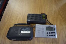 MIXED LOT: 6 RADIOS TO INCLUDE:PURE MINI SERIES 2 (2008), SONY DAB 536090 (2008), SONY SRF-18 (