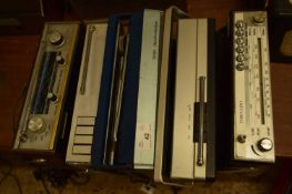 MIXED LOT: 5 RADIOS TO INCLUDE:ROBERTS RAMBLER (1975), PYE PIPPIN (1973/4), ROBERTS R300 (1966), ITT