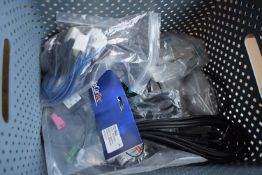 Box containing a qty of mixed aerial adapters