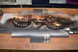 Lost City graphic art print, multi-piece