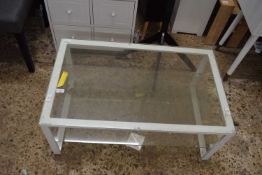 Glass coffee table, 55 x 90 x 38cm