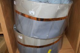 Pair of Lorenzo 45cm linen drum pendant light shades