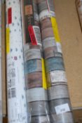 Two rolls of wood reclaimed wallpaper, 10m x 52cm per roll
