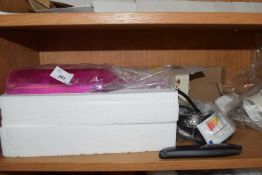 One light cylinder pendant light fitting, glass shade, colour rose