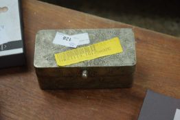 Metal jewellery box, 15cm wide