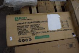 Amesbury three tier bookcase, colour rustic oak