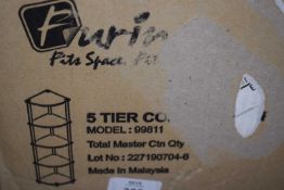 Five tier corner shelf