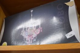 Five-light multi-coloured chandelier