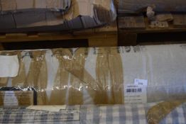 Dark blue/ivory floor rug, approx 150cm wide