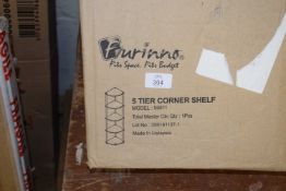 Five tier corner shelf