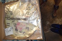 Large florist wall clock, approx 50cm diam