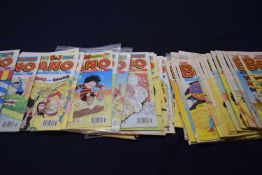 A near complete collection of 'The Beano' Comics from 1996, Jan No. 2790 - Dec No. 2841. missing May