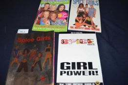 Vairous Spicegirls ephemera, Spice Girls by Paul Lester. 1997,The Hottest Band Around. 1996,