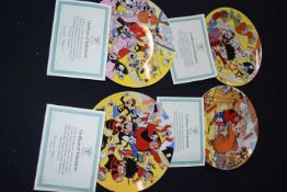 4 The Dandy & The BNeano Crestley Collection plates, 'Despriate Dan', Dennis the Menace', 'Bash