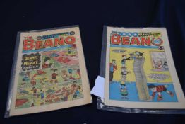 2 'The Beano' Comics to include, 'The Beano No. 2000 - NOV. 15th, 1980' and 'The Beano No. 2210 -