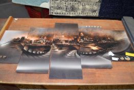 Lost City graphic art print, multi-piece