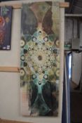 Abstract 480 Graphic art print on canvas, 50 x 150cm