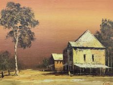 Australian outback scene, oil on board, signed 'wilson', framed