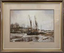 Margaret Glass RA RSMA (British, 20th century), Winter Pin Mill, pastel, signed, 21x29 ins framed