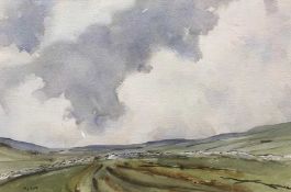 M.J.Suff (British, contemporary), 'Dales Walk - Buckden Cray', watercolour, signed, 12x19ins, framed