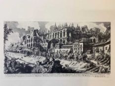 After Giovanni Battista (Italian,18th century) nine copper plate engravings from the 'Vedute di