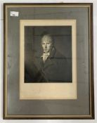British School, circa 18th century, portrait of an 18th century gentleman, mezzotint, 10.5x8.5ins,