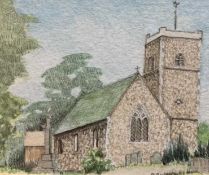 B.E.Ward (British, 20th century), 'Swainsthorpe - Norfolk' plus 'Caistor St Edmunds - Norfolk',