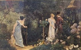 British, 20th century, oleograph, 6x10ins, framed and glazed.