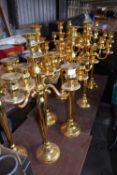 Nine candle candleabra, height approx 78 cm