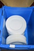 Crate containing a quantity of 20cm serving plates