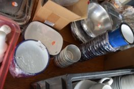 Mixed lot to include various ramekins, stainless steel and ceramic together with further serving