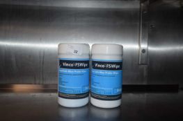 Two packs of food safe blue wipes