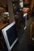 Large framed mirror/blackboard, width 170 cm, height 90 cm