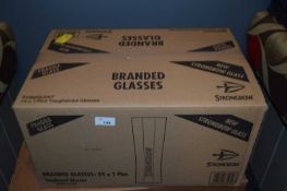 Box of 24 Strongbow branded pint glasses
