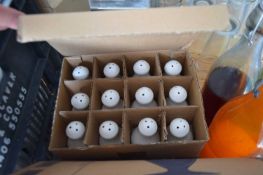 2 boxes containing salt and pepper shakers, total 24 shakers