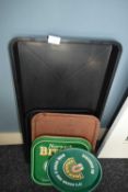Mixed lot of various pub serving trays/advertising trays
