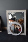 2 framed mirrors