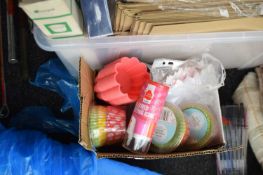 Box containing mixed cup cake cases etc