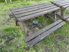 Garden picnic bench 337 x 127 cm