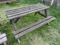 Picnic garden bench 150 x 127 cm