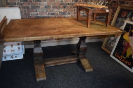Oak dining table, 154 cm x 98 cm, height 70 cm