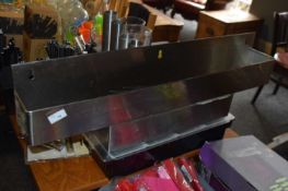 Stainless steel display shelf, width approx 82 cm