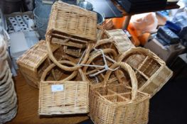 8 wicker condiment serving baskets