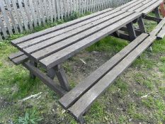 Picnic garden bench 180 x 120 cm