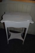 Small wooden side table, height 72 cm