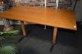 5 twin pedestal dining tables, 140 x 70 cm, height 72 cm