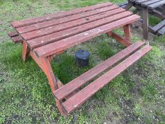 Picnic garden bench, 150 x 128 cm