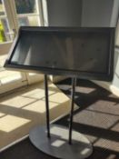 metal menu stand