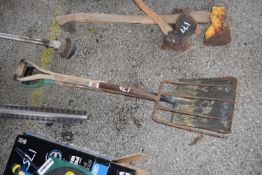 Shovel and a garden fork