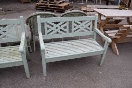 Timber garden bench, width 120cm, height approx 95cm